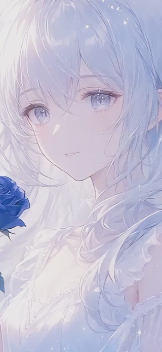 女孩和花