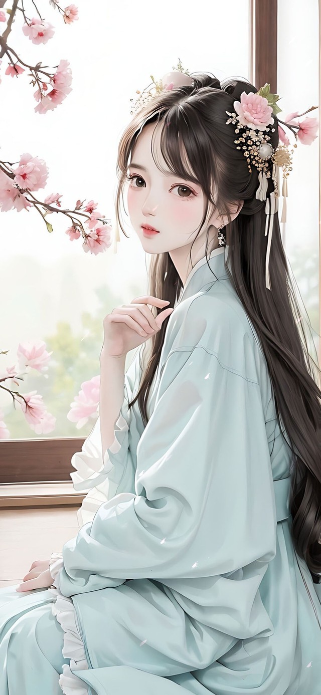 花开的时节 古风少女