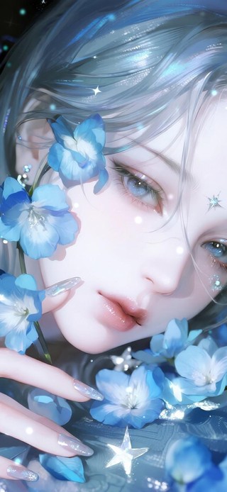 蓝色花瓣