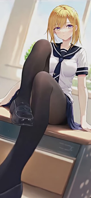 JK性感甜美可爱黑丝美女