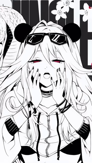 二次元黑白少女