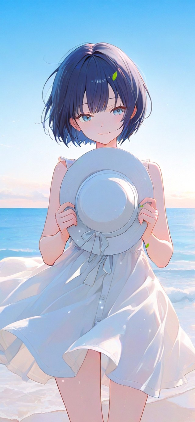唯美海边少女