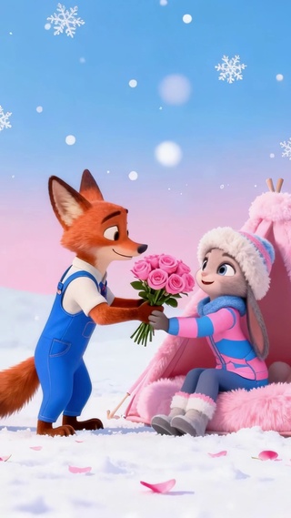 狐尼克和兔朱迪冬日CP