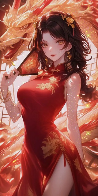 龙与旗袍少女