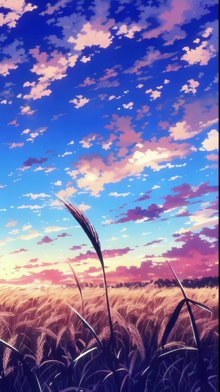 麦田晚霞