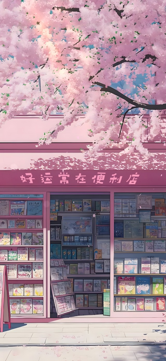 治愈空灵唯美！樱花树下便利店