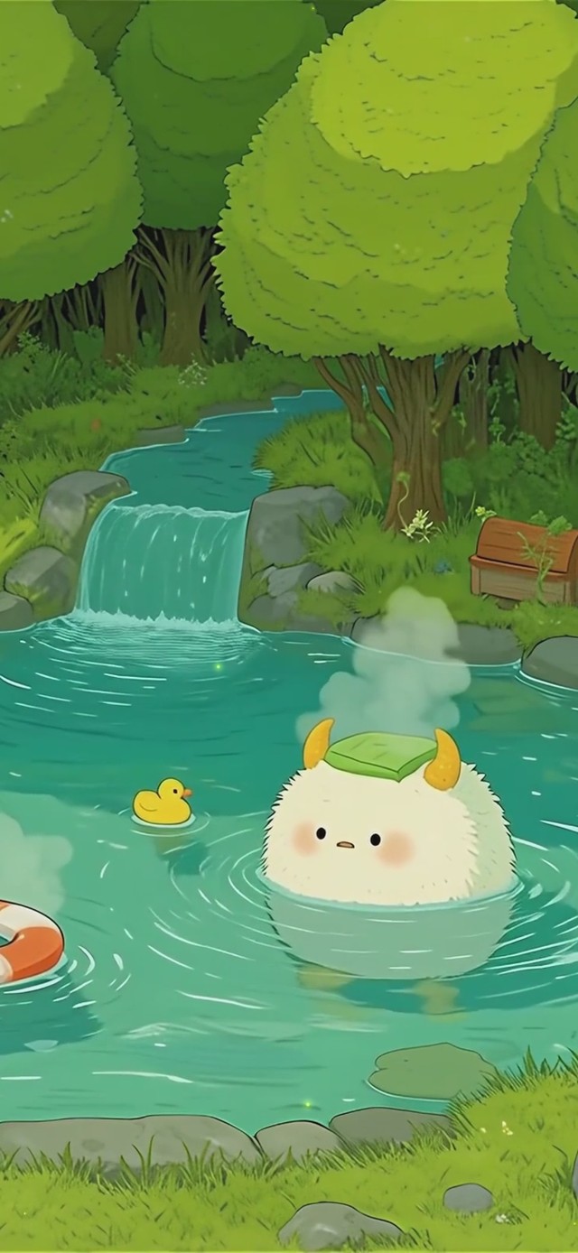 森林里的温泉（时钟版）