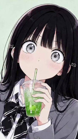 清新青苹果二次元美少女