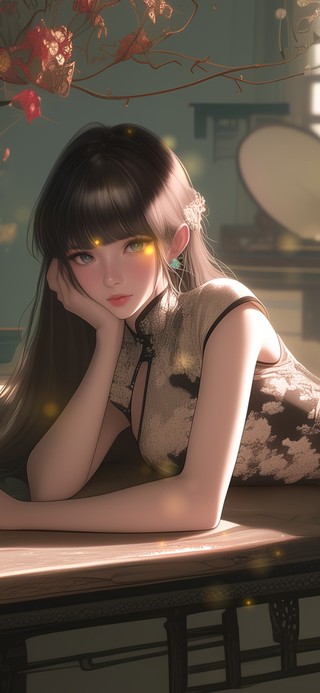 斜阳与归燕齐向她投下柔情