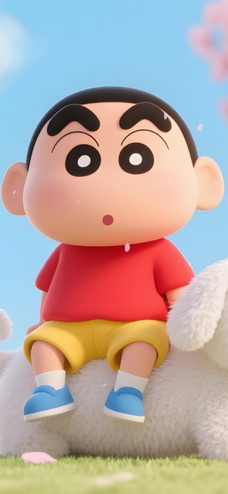 小狗背上的小新