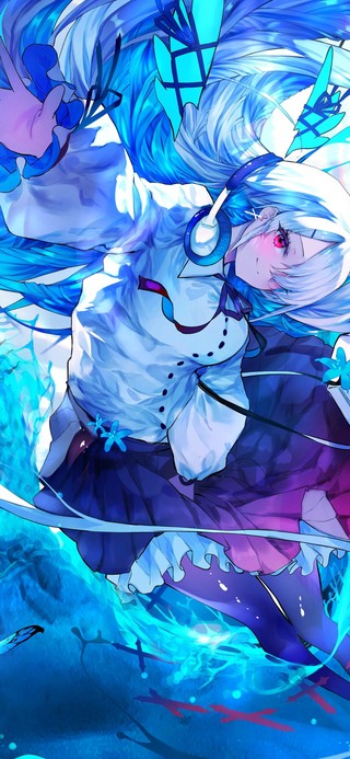 蓝色唯美梦幻美少女