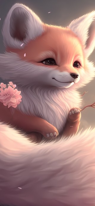 樱花可爱小狐狸