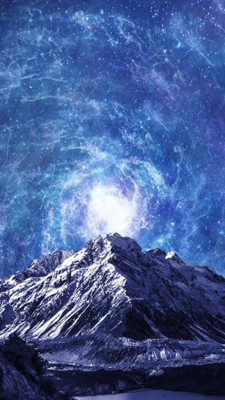 站在雪山看星空