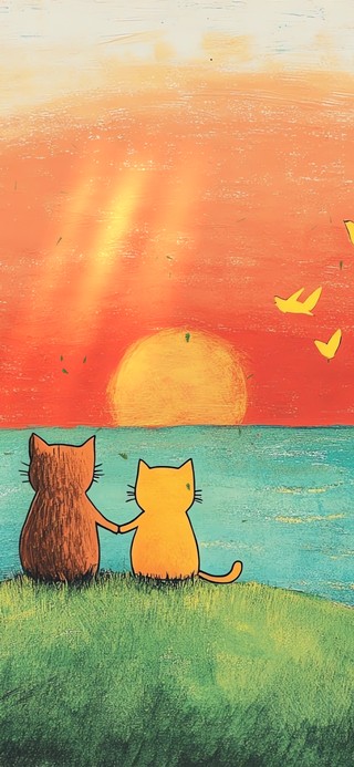 可爱猫咪插画