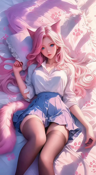 粉色狐狸少女