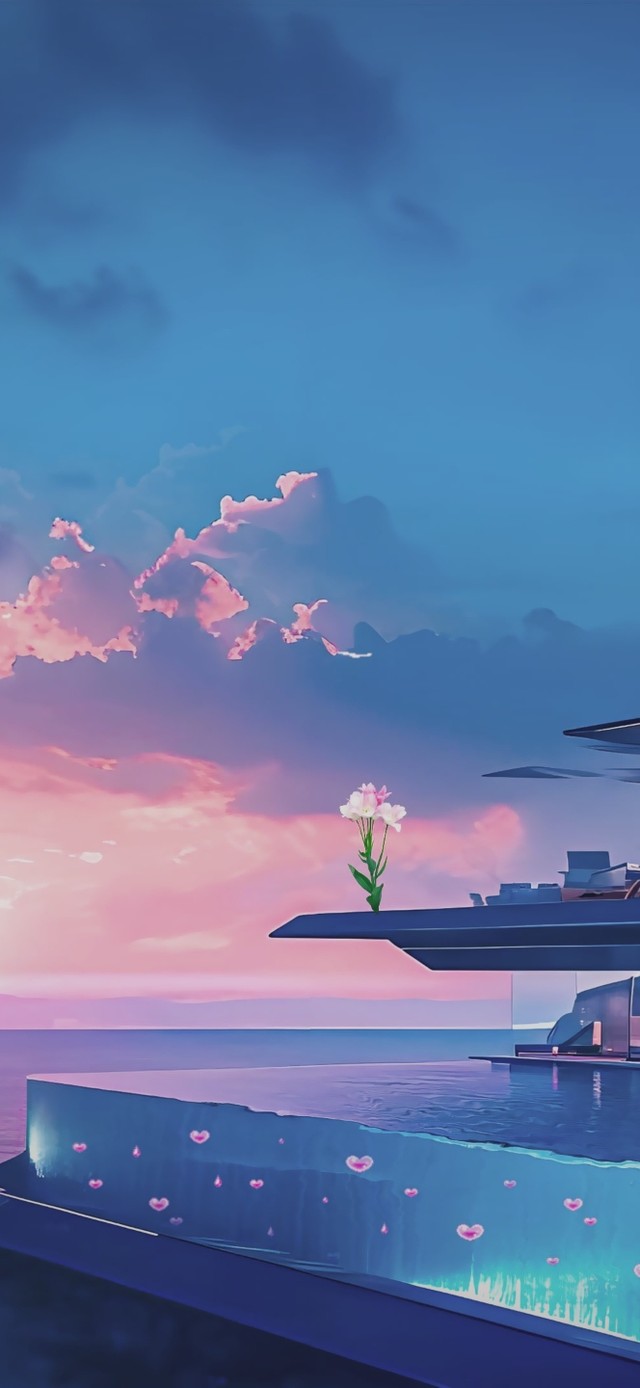 梦幻海边夜景壁纸