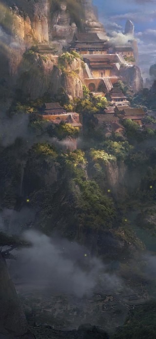 4K古风高山大佛