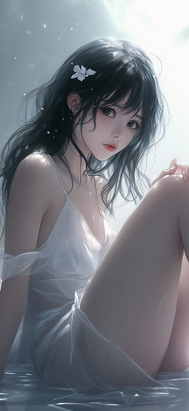 雪中的少女
