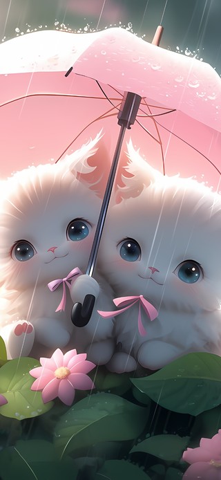 雨中猫咪