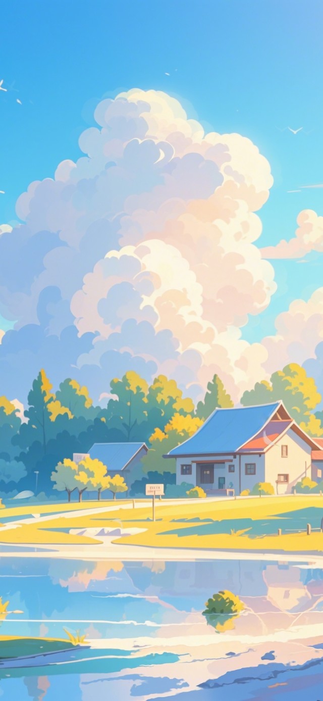 4K 蓝色清新自然