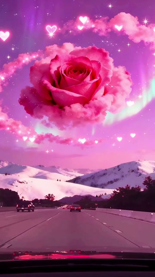 天空上浪漫的花朵