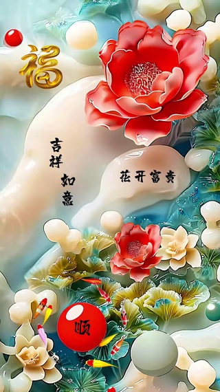 吉祥如意 花开富贵