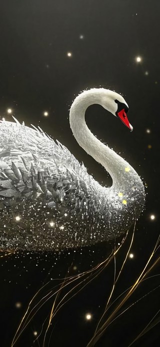 花漾壁纸|金枝黑天鹅