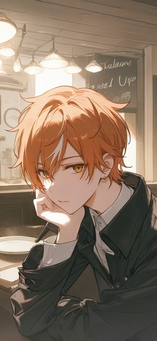唯美咖啡厅男孩