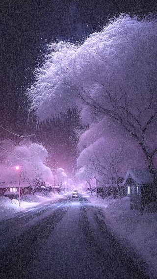 唯美童话小镇雪景