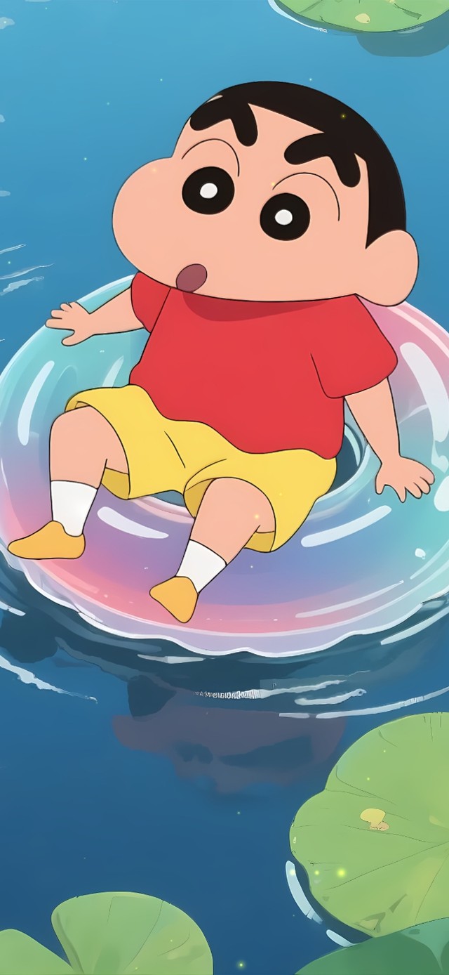 可爱夏日荷塘小新