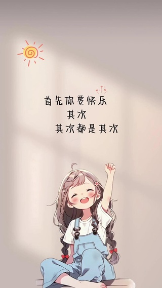 首先你要快乐