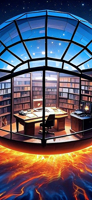 火山海星球上的图书馆