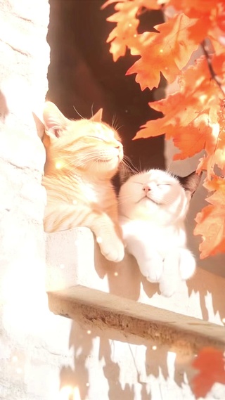 秋色里的猫