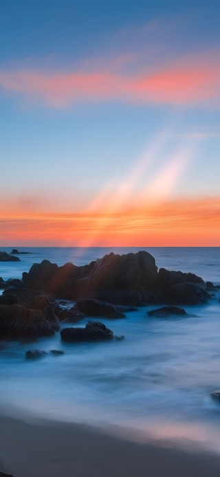 夕阳海岸