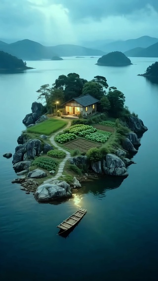 湖中温馨小屋