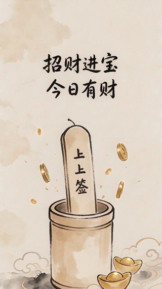 招财进宝上上签手机壁纸