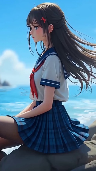 海边美少女