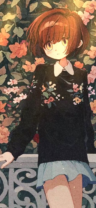 少女与花