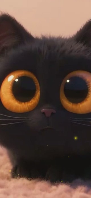 可爱的小黑猫