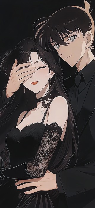 假面舞会上的新一和小兰