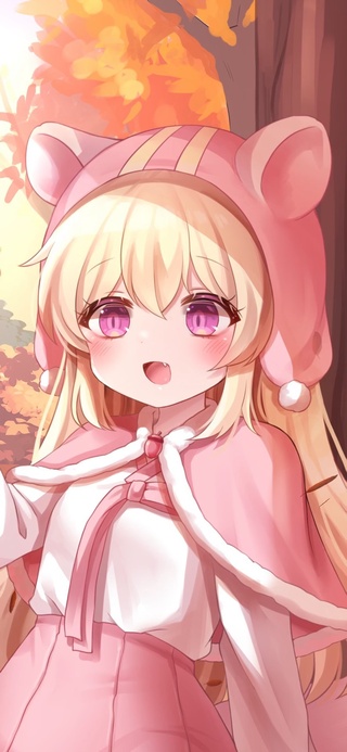 粉色松鼠少女