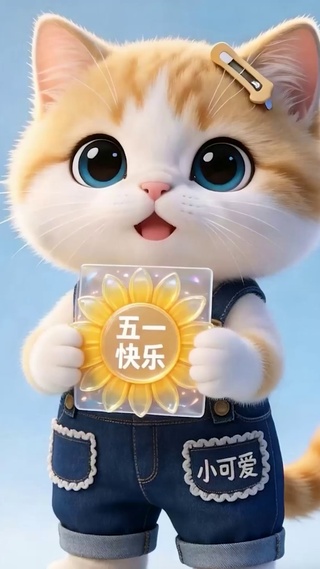 五一快乐可爱猫咪