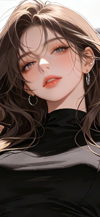 黑衣女孩的俯视
