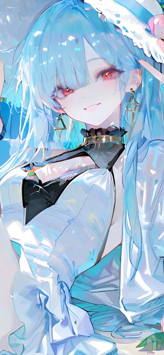 莫宁-海边泳装少女