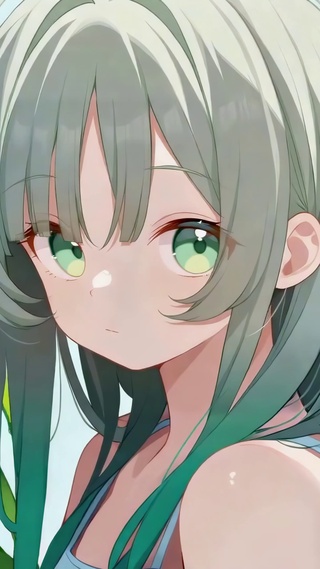 青叶绿眸的薄荷少女