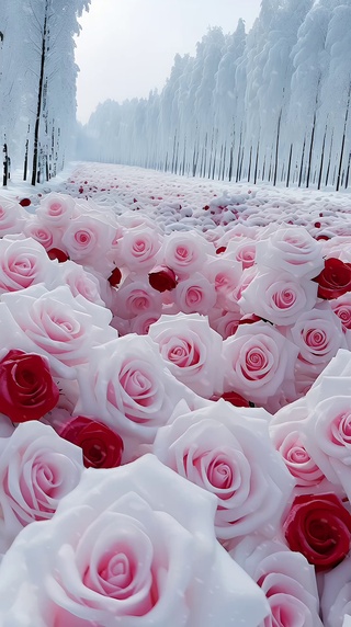 雪地玫瑰