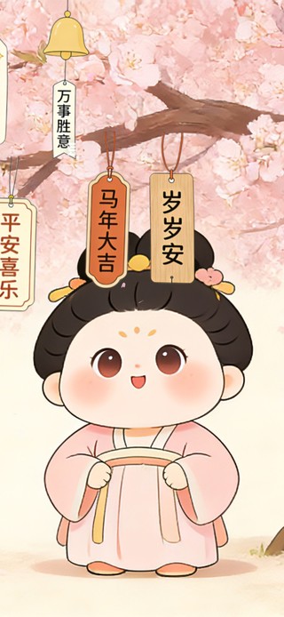 小仙女的樱花树许愿签