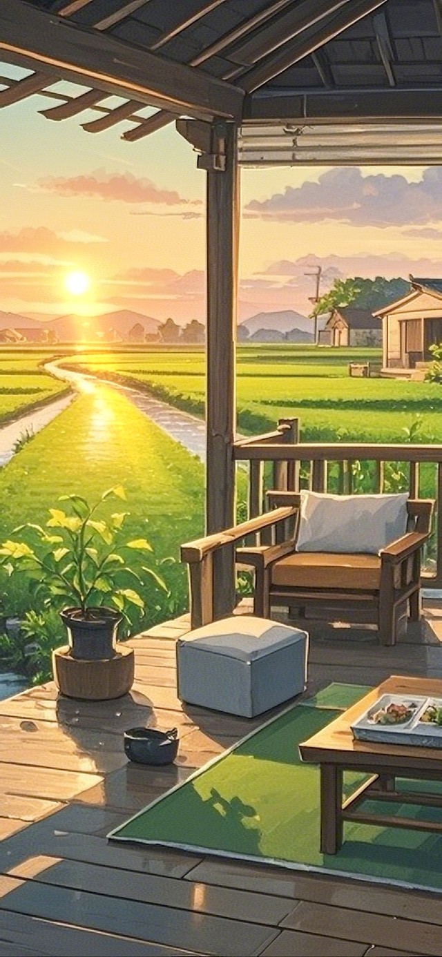 乡下的傍晚时光