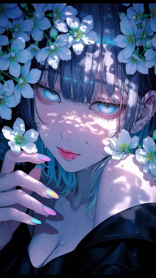 花丛少女循环壁纸
