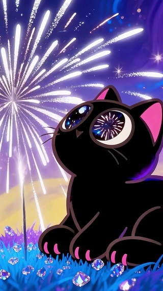 幻空花火小黑猫